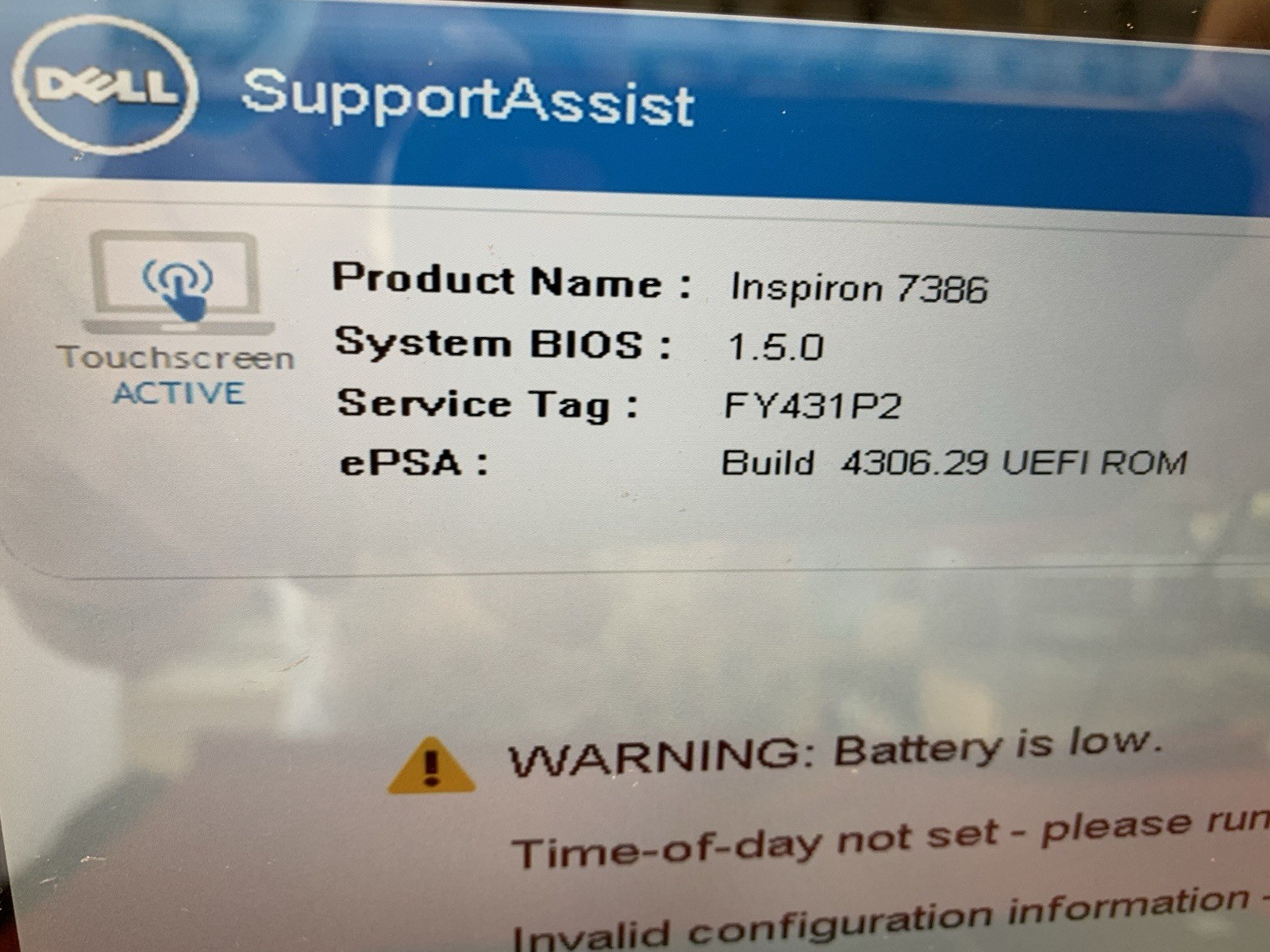 Dell Inspiron 7386 14″ Core i7 16GB 256GB Black FOR PARTS ONLY
