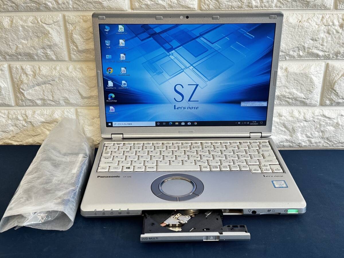 Panasonic Let’S Note CF-SZ6 Laptop SSD 256GB RAM 8GB Used DVD Drive w/ AC