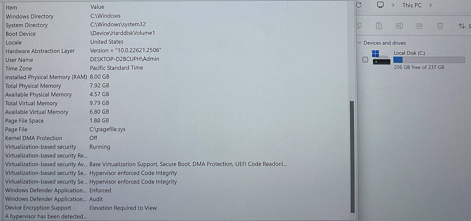 Microsoft Surface Pro 5th Gen Intel Core i5-7300U @ 2.6GHz 8GB RAM 256GB SSD