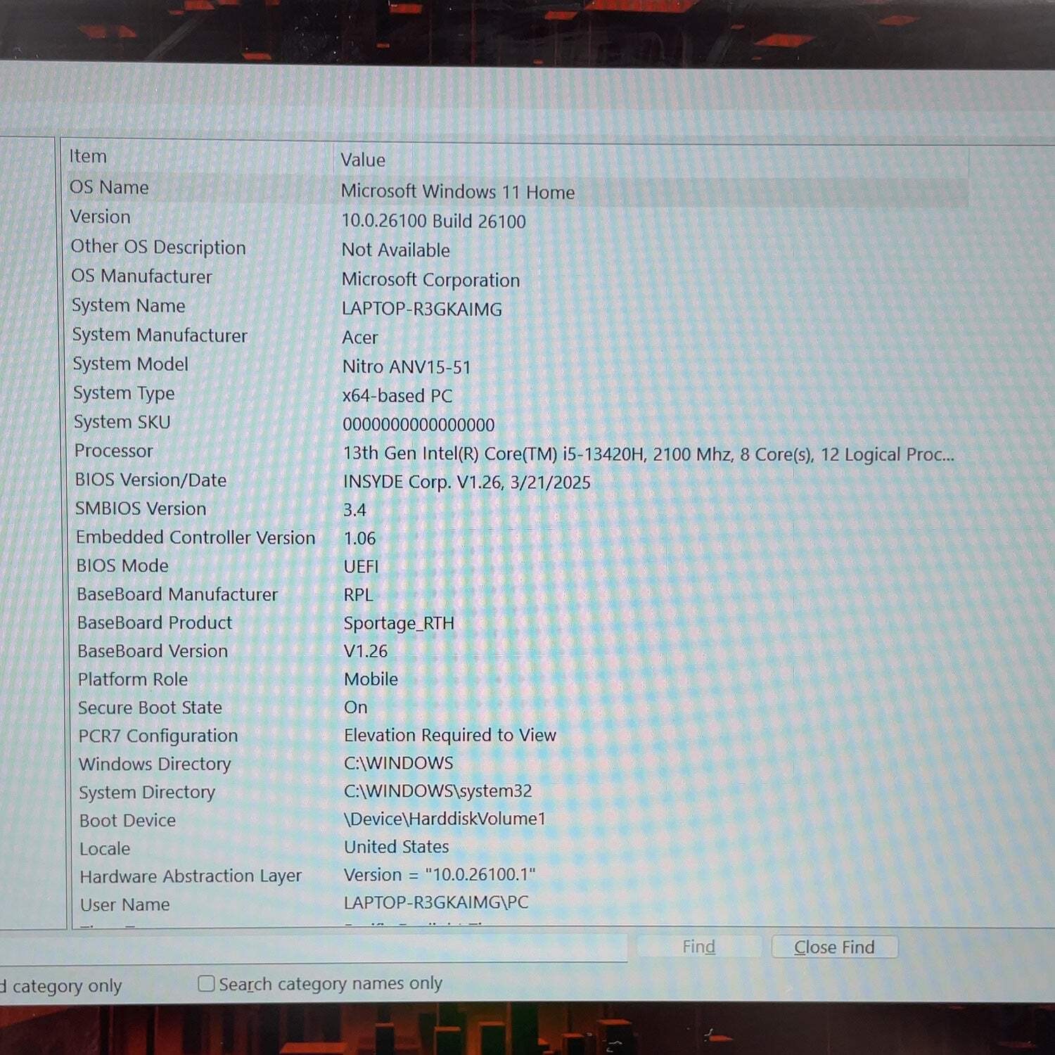 Acer Nitro V 15 ANV15-51 15.6″ i5-13420H 2.1GHz 8GB RAM 512GB SSD RTX 2050