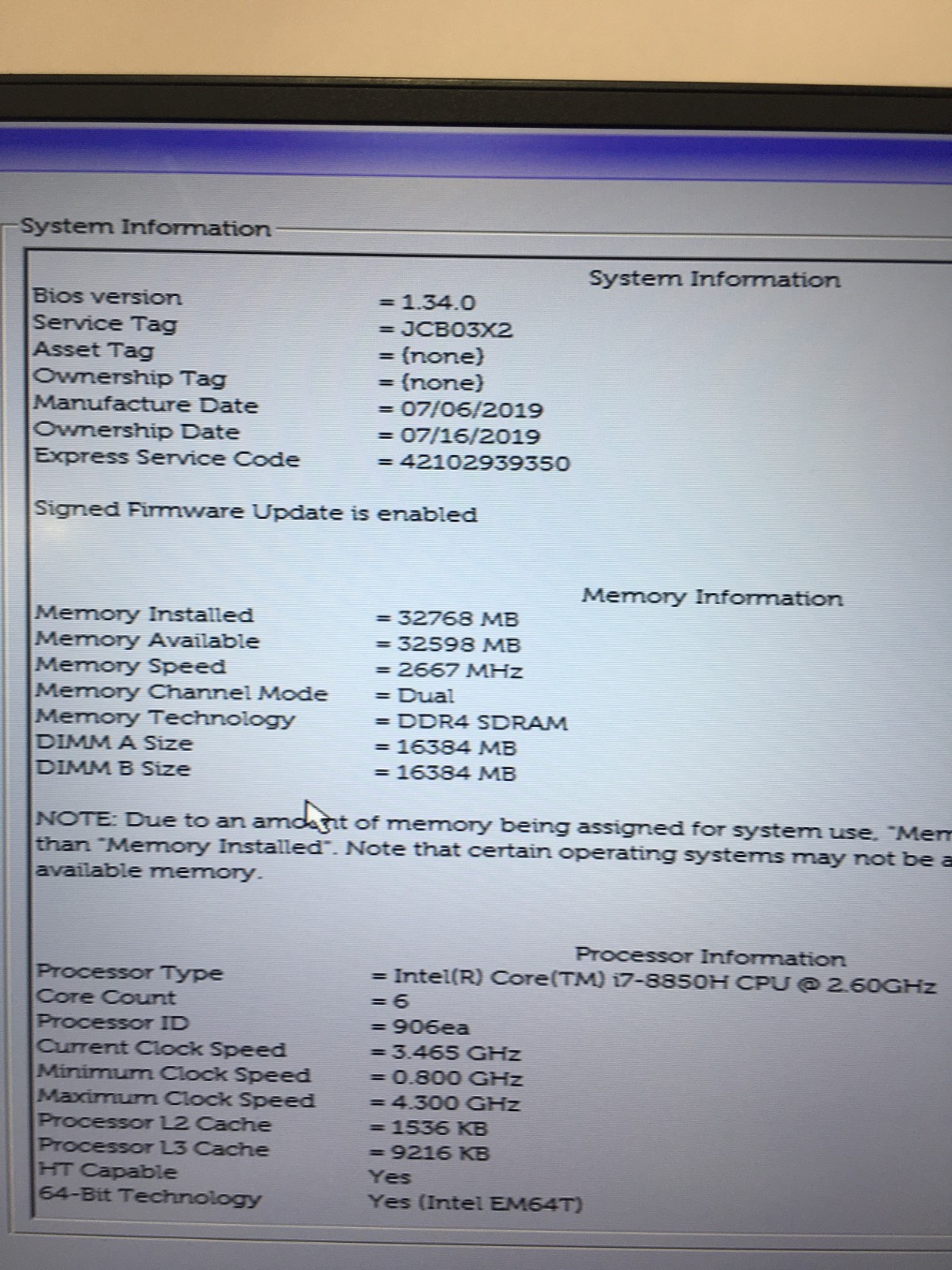DELL Precision 5530 15.6″ Core i7-8850H 2.60GHZ 32GB RAM 1TB SSD P2000