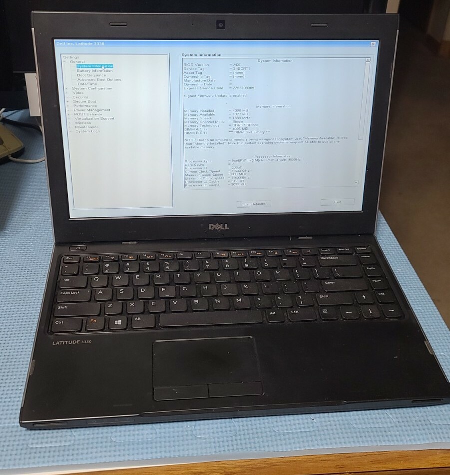 DELL LATITUDE 3330 LAPTOP NOTEBOOK FOR PARTS OR REPAIR – SEE BELOW
