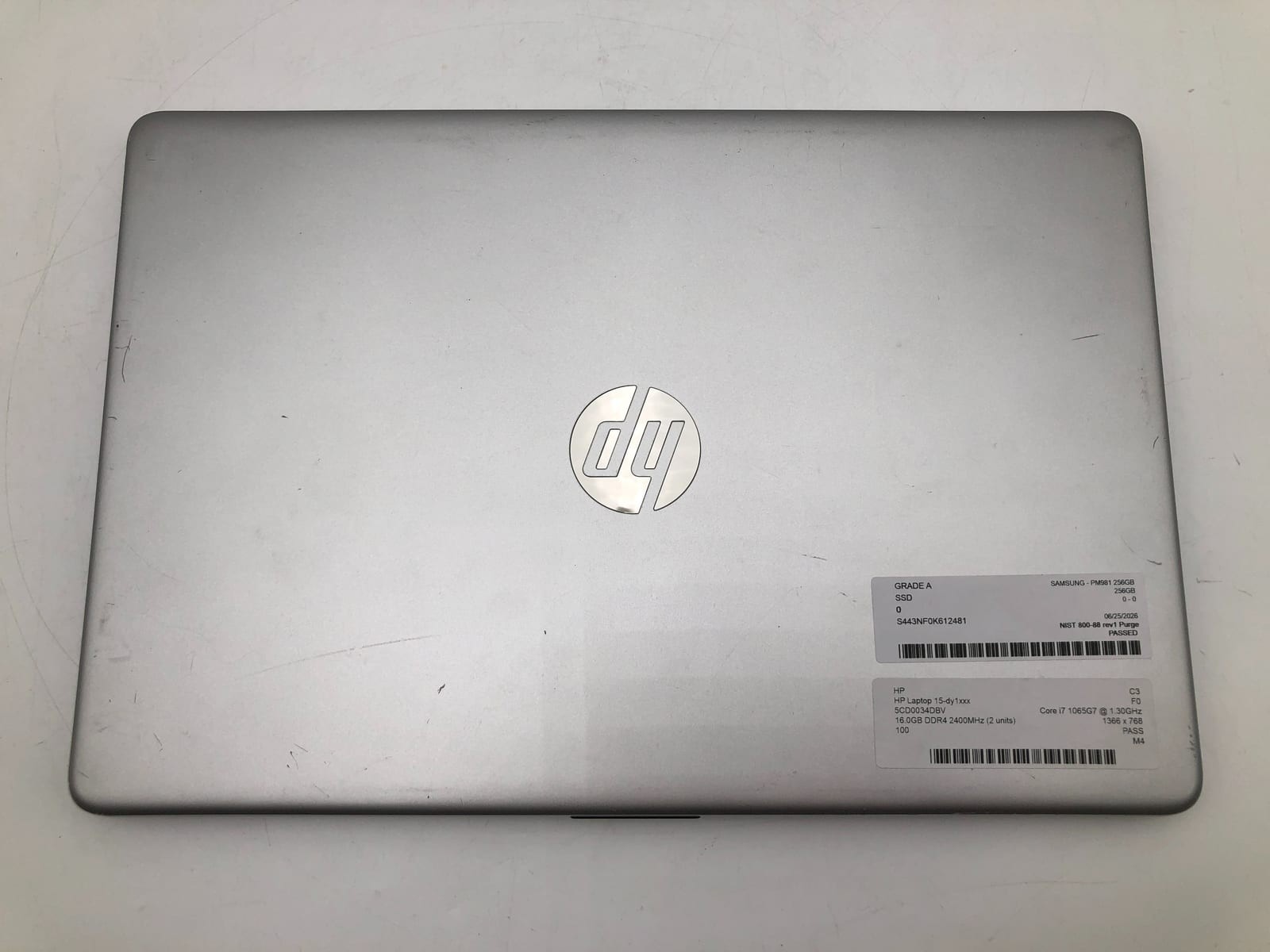 HP | HP Laptop 15-dy1xxx | i7-1065G7 | 16GB | 256GB NVMe | Win 11 | 100% Battery