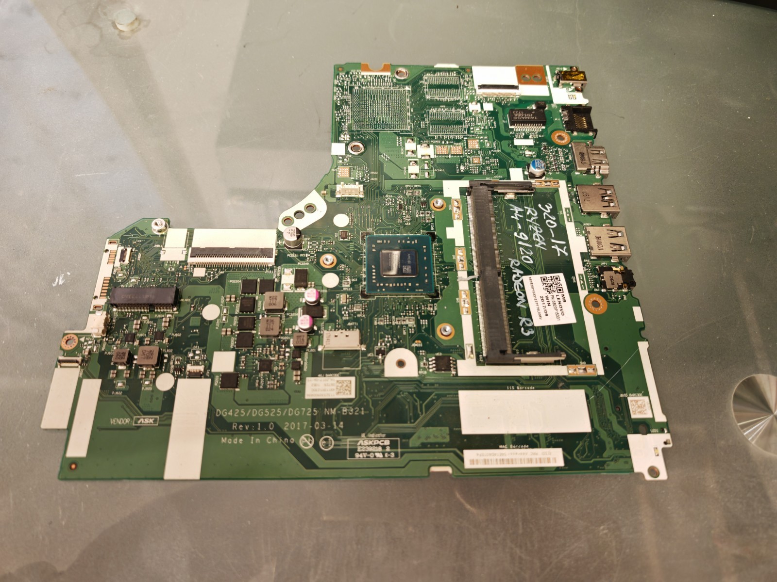 LENOVO 320-17 330-15 320-15 14 MOTHERBOARD NM-B321 AMD RYZEN A4-9120 RADEON R3