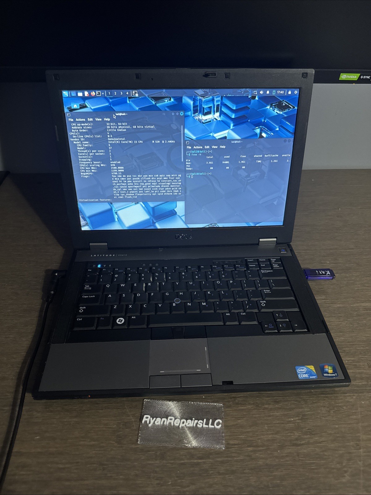 Dell Latitude E5410 14″ Laptop i5 M580 8GB Ram No Drives Boots Bios
