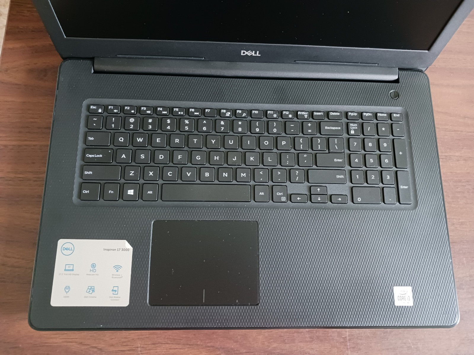DELL Inspiron 3793 17″ Scn Intel i3 8GB RAM DVD 250GB SSD *New Batt* Windows 11