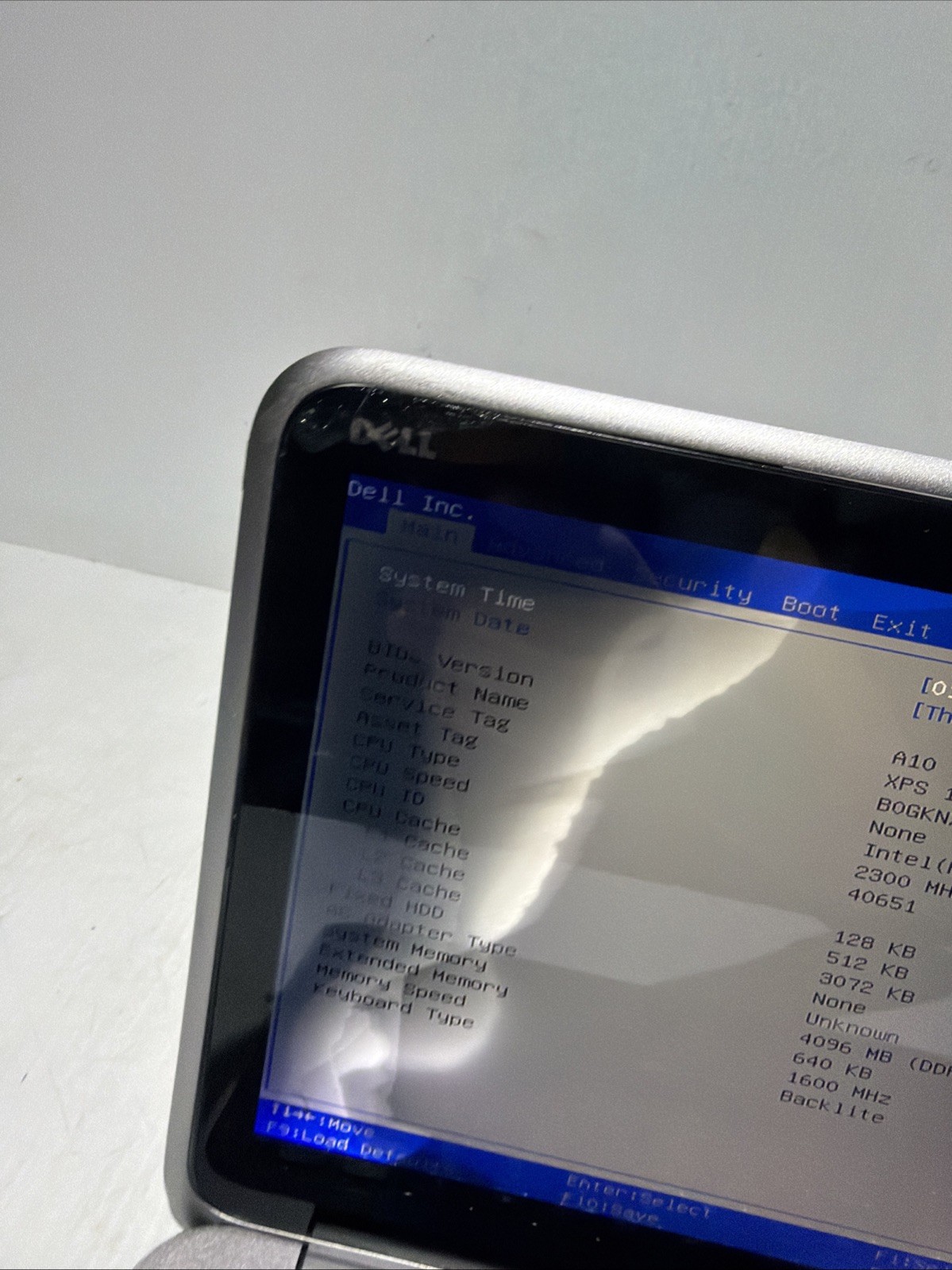 Dell XPS 12-9Q33 Laptop i5-4200u 4gb Ram No Drives Boots Bios Water DMG