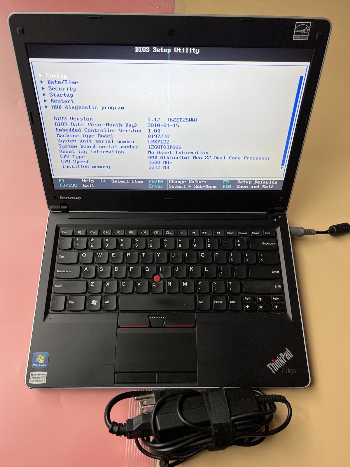 LENOVO THINKPAD EDGE 13 AMD DUAL-CORE 3GB RAM 320GB HDD WEBCAM