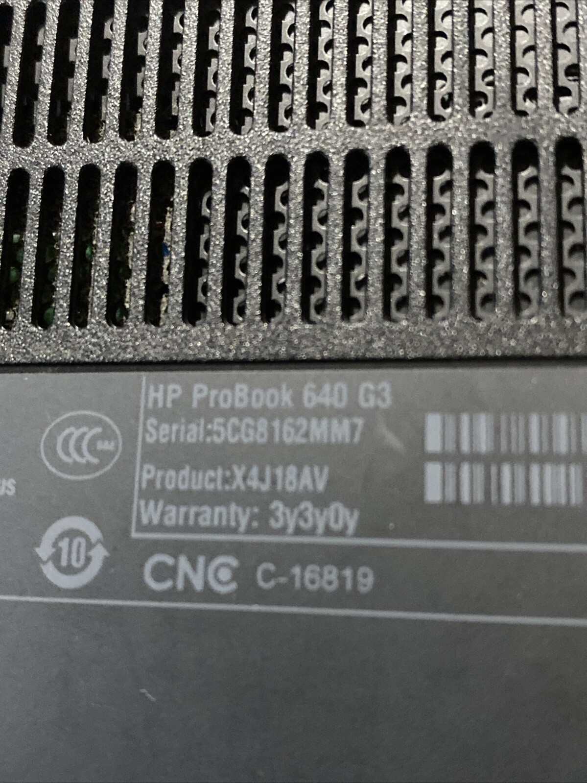 HP PROBOOK 640 G3 INTEL CORE i7-7600U 2.80GHZ 16GB RAM **BIOS L0CKED /NO BATTERY