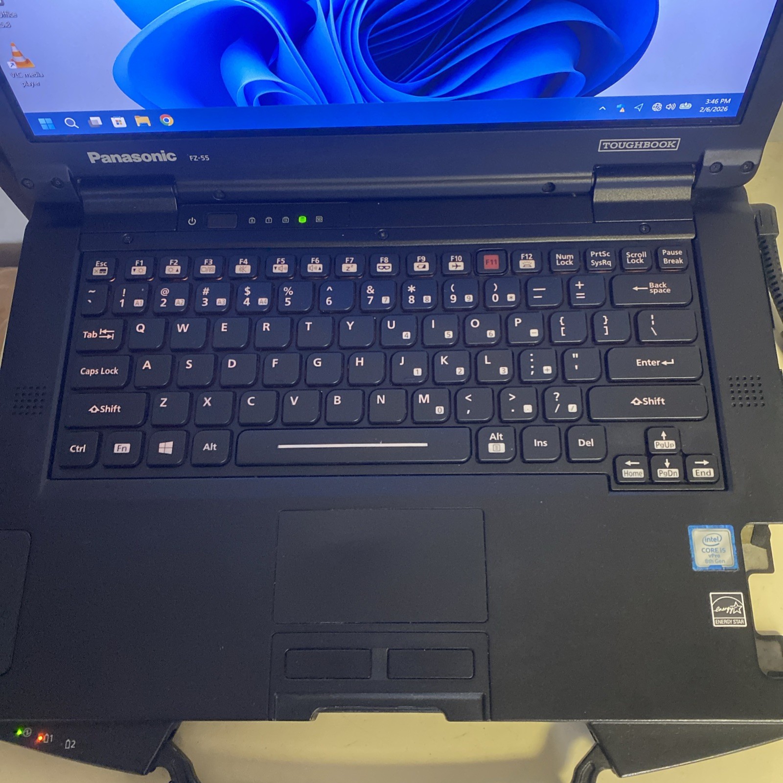 Panasonic Toughbook fz-55 i7 8665U 1.9GHz 16GB 256G SSD Win 11P GPS Bios Locked