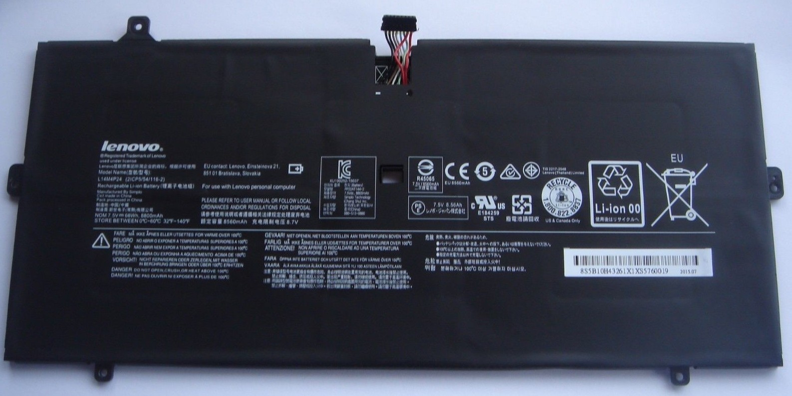 Original Lenovo L14M4P24 Battery 7.5V 8.56Ah Yoga 900 Genuine New