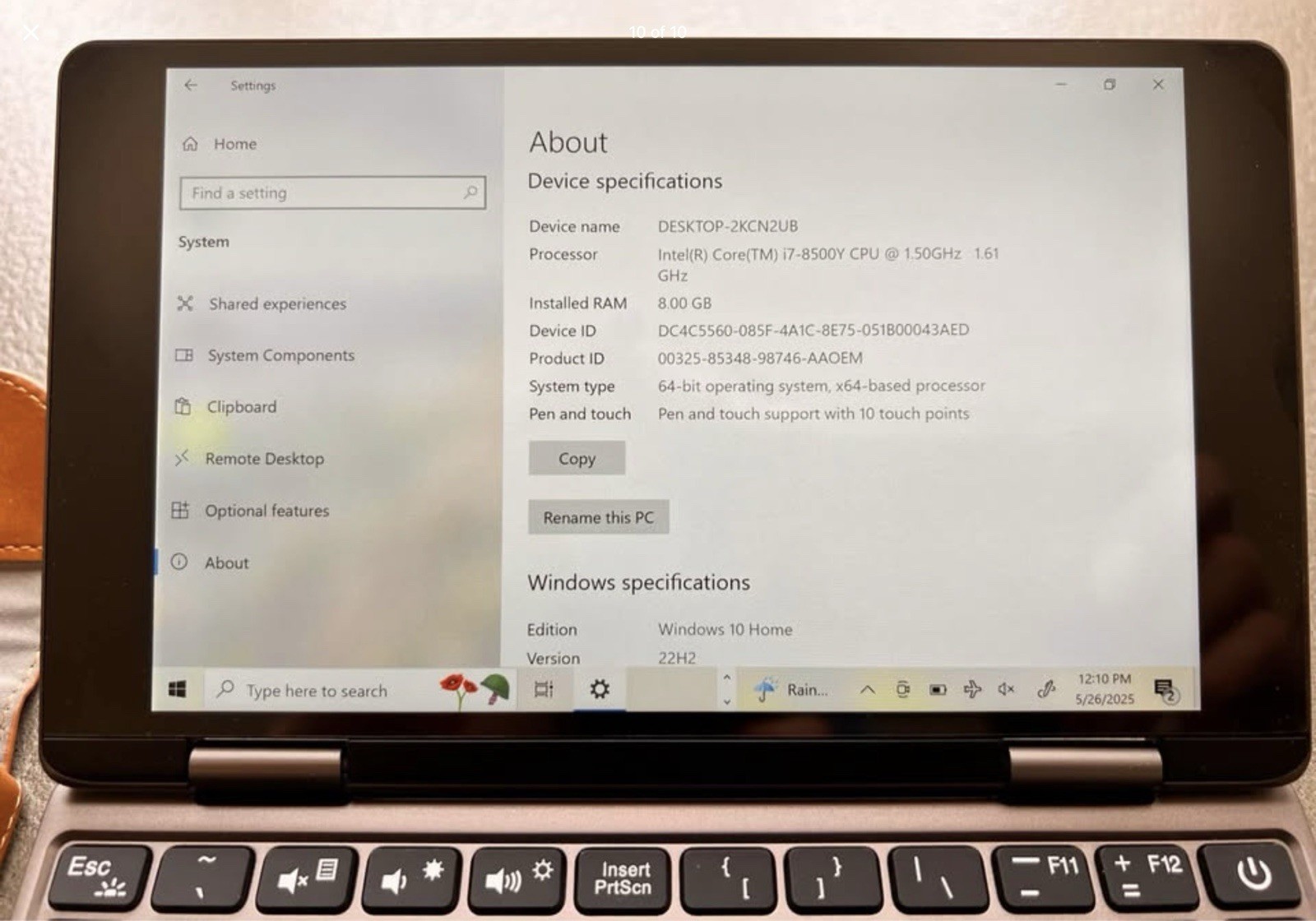 One Mix2 i7 Pocket Laptop 8G 512G