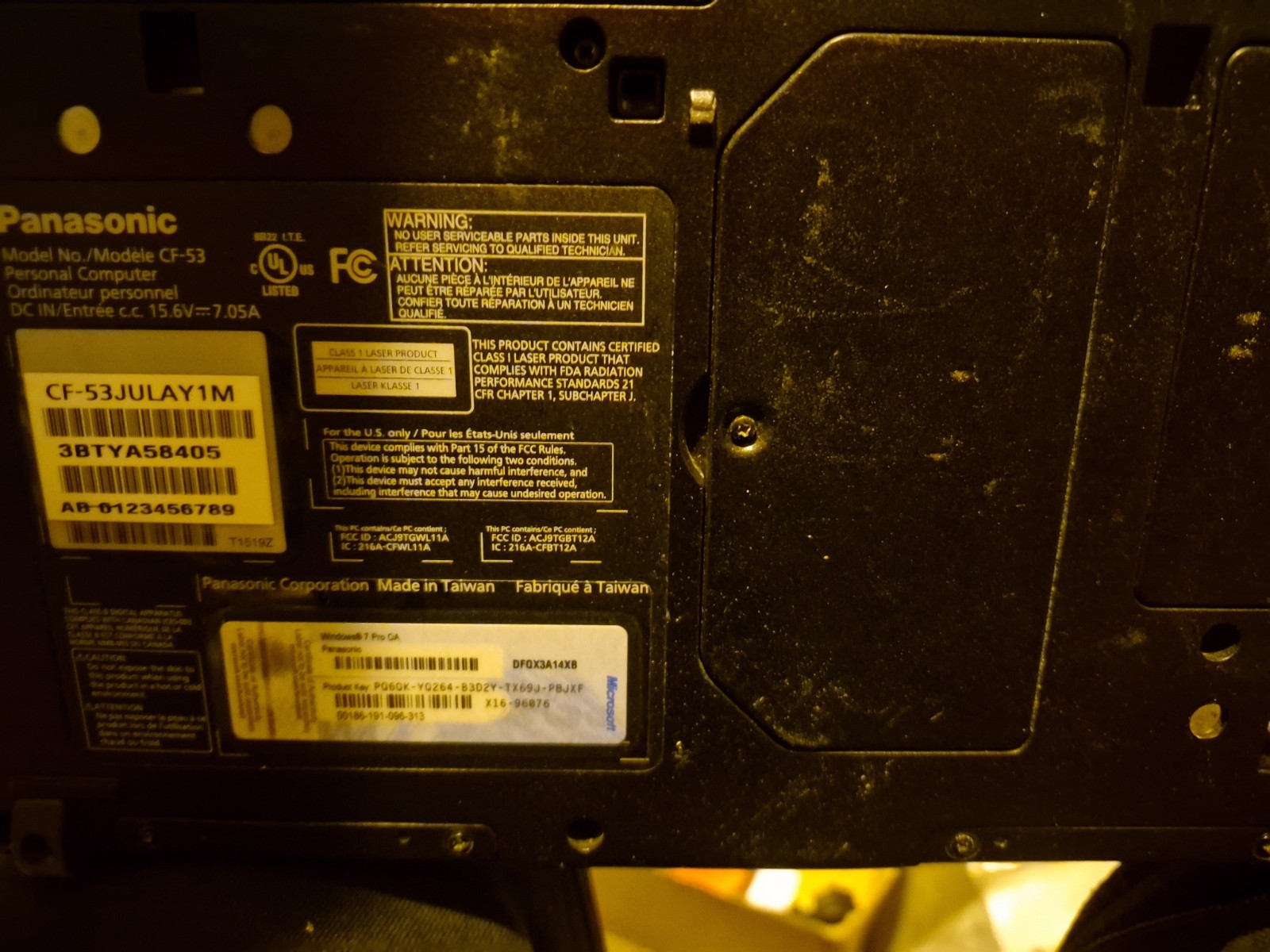 Panasonic Vf 53 Tough Book Windows 7 Corei5 Vpro