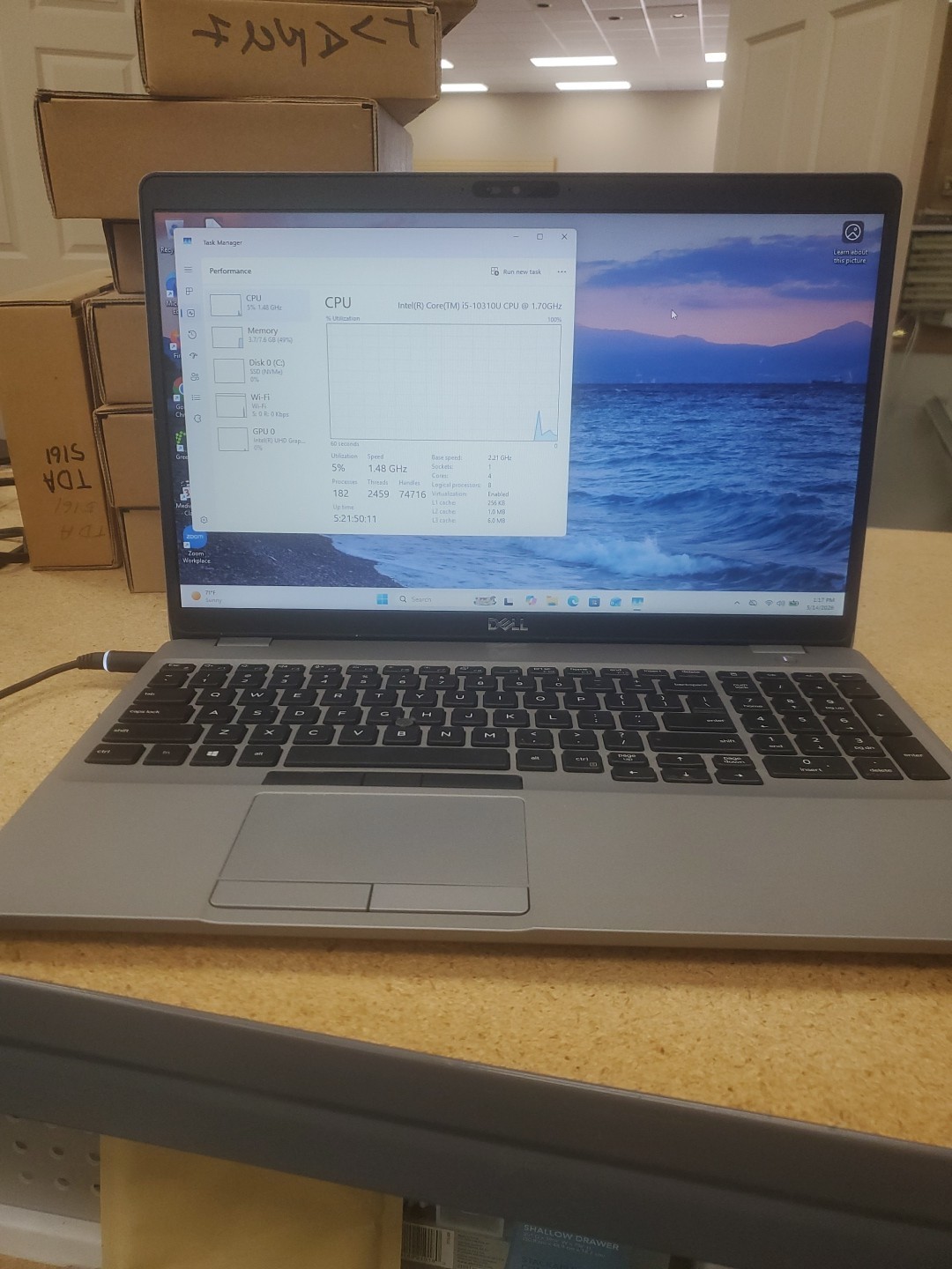 Dell Precision 3550 Laptop – i5-10310U 8GB 256GB SSD 15.6″ 051426-3