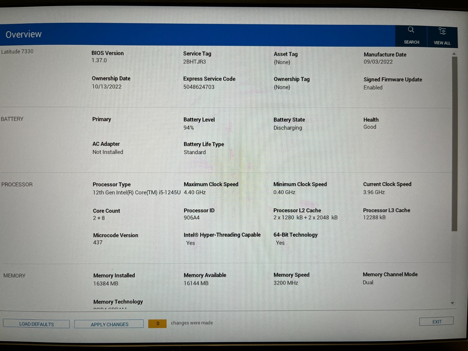 Dell Latitude 7330 13.3″ 10-Core i5-1245U 16GB 256G NVMe, Win11 Pro Touch Scren