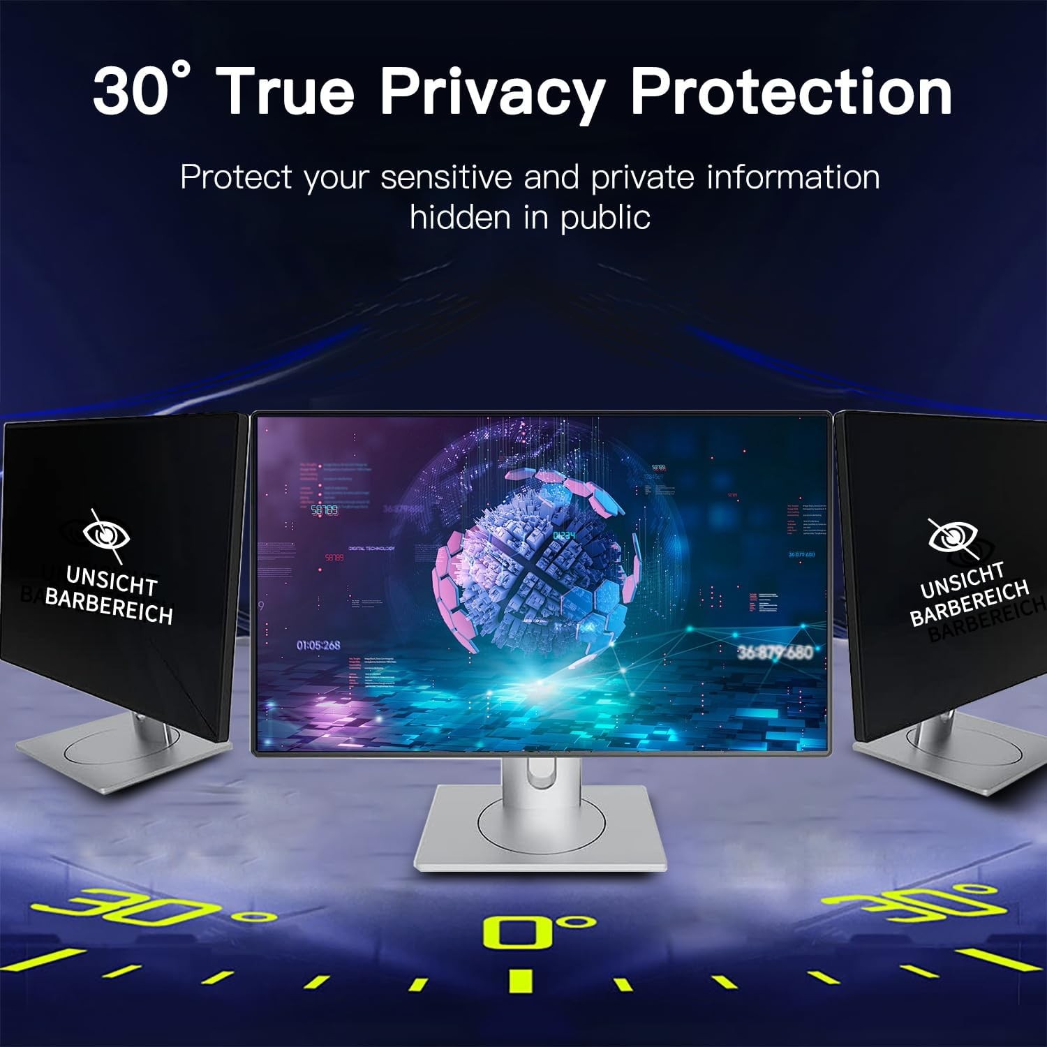 21.5 Inch Magnetic Hanging Computer Privacy Screen for 16:9 Widescreen Monitor