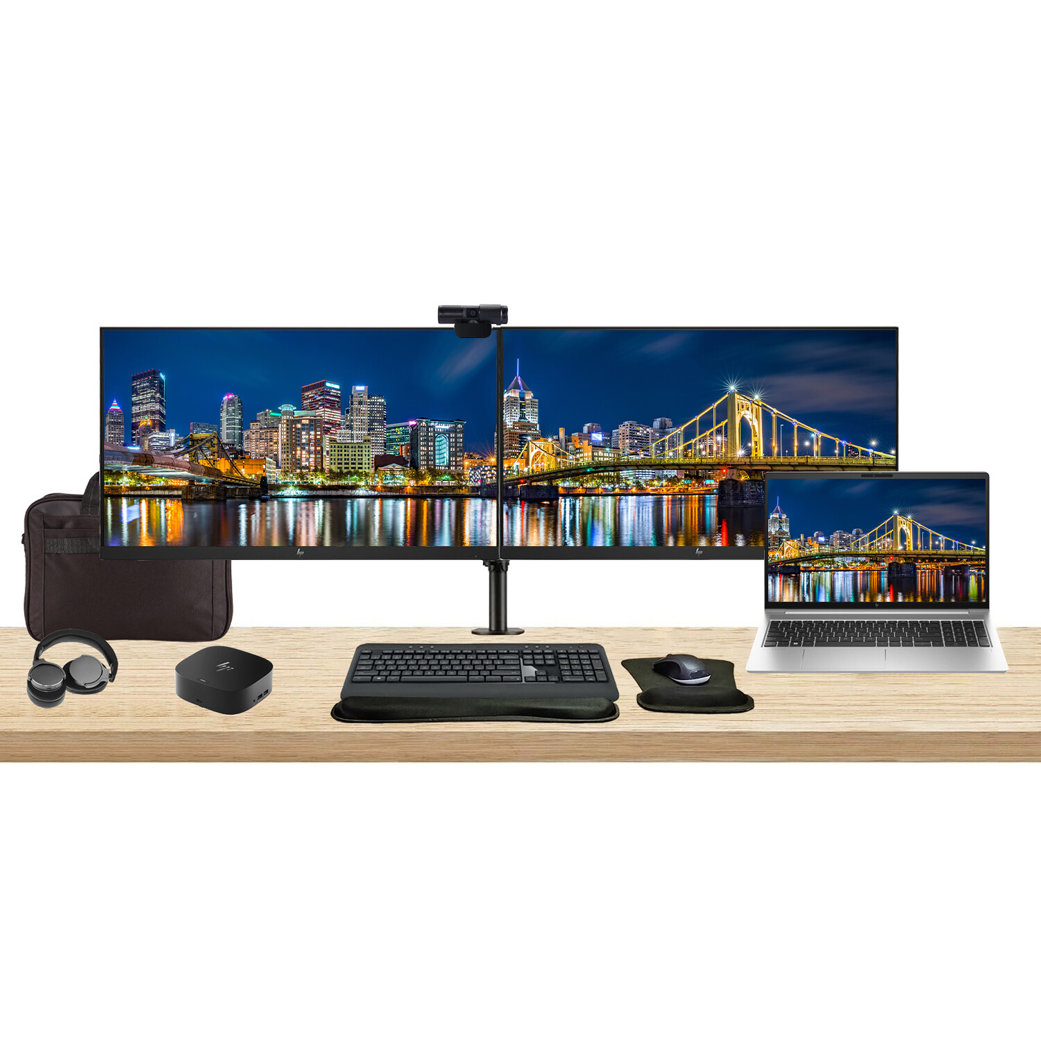 HP ProBook 450 G10 15.6″ i5, 8GB RAM, 256GB SSD with EliteDisplay 27″ Monitor