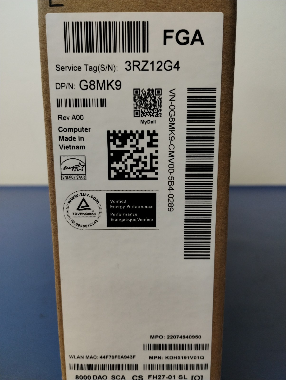 DELL 15 DC15255 G8MK9, AMD Ryzen 7 7730U, 2.00 GHz, 16 GB RAM, 512 GB NVMe SSD