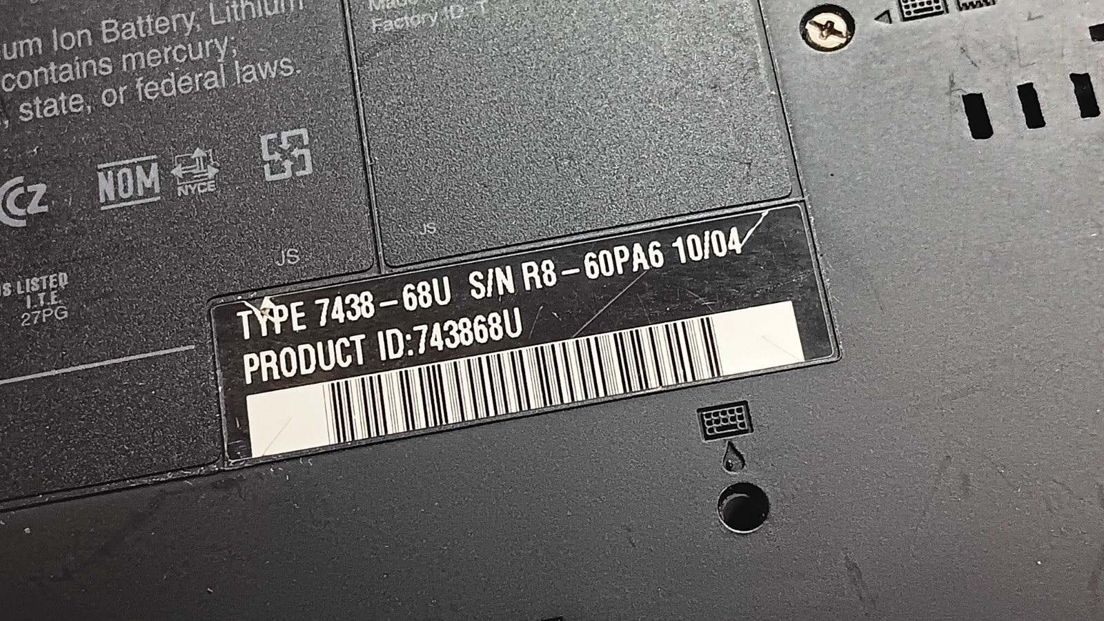 IBM Lenovo ThinkPad R400 Laptop core 2 Duo 100 GB HD Windows XP 14″ LCD Parts