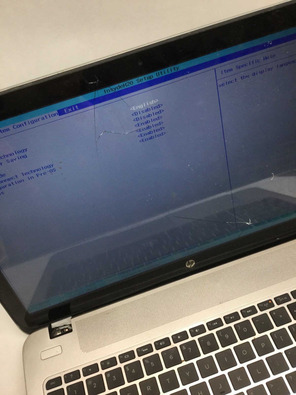 HP ENVY TS 15″ Laptop Intel Core i7 4th Gen. -CRACKED DISPLAY/BROKEN HINGE-MZ