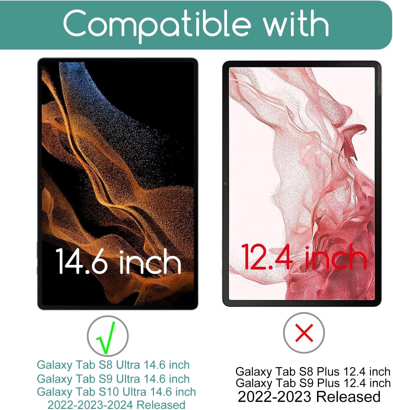 Tempered Glass Screen Protector for Samsung Galaxy Tab S11 Ultra/S10 Ultra/S9 Ul