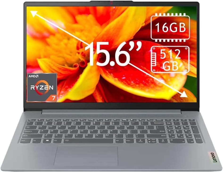 Lenovo IdeaPad Slim 3 15.6″ FHD Touchscreen Laptop Ryzen 7 5825U 16GB RAM 512GB