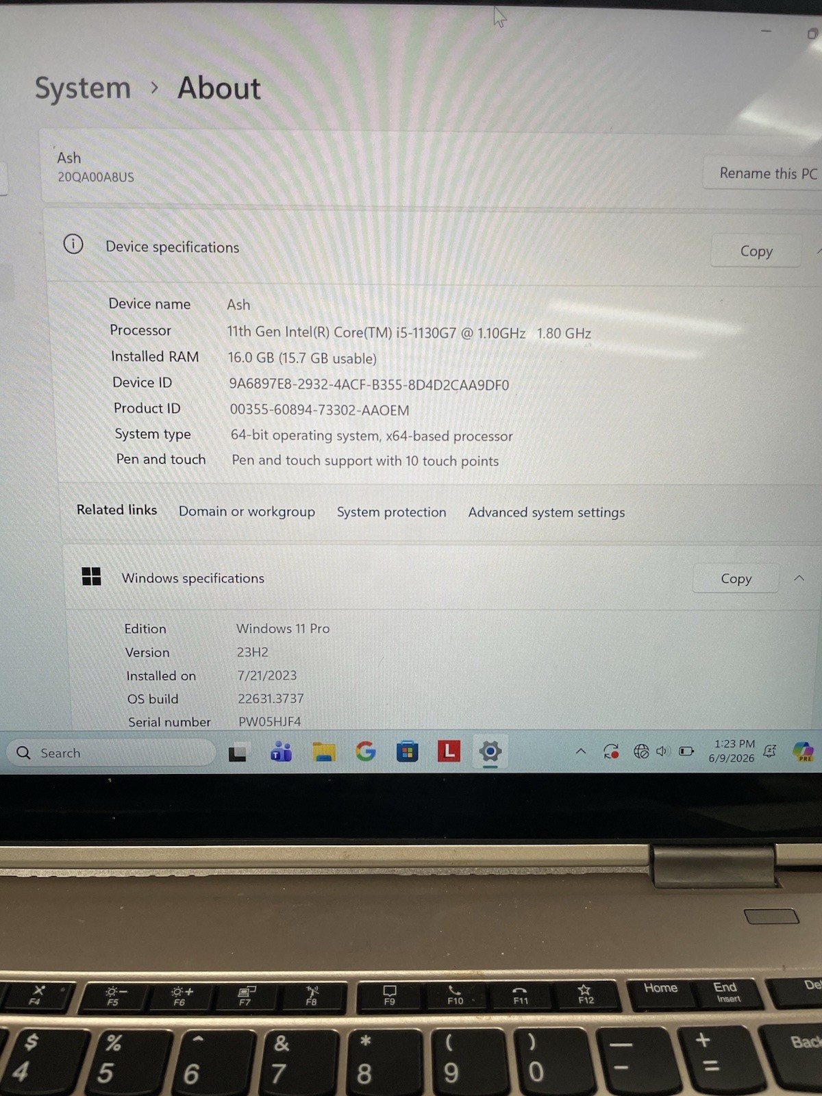 Lenovo ThinkPad X1 Titanium Gen 1 Intel Core i5-1130G7 16GB Ram 1.1GHz 512GB