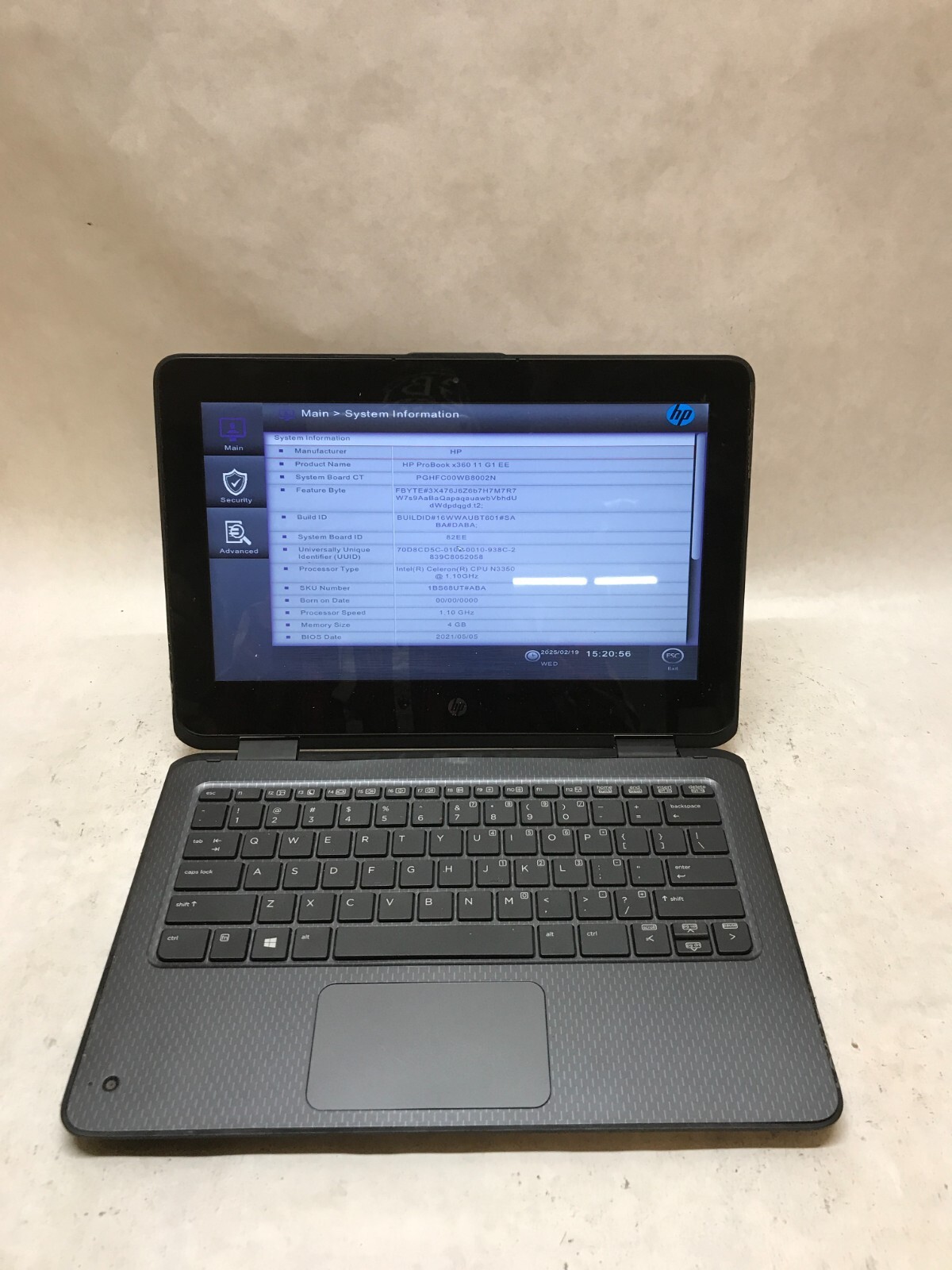 HP ProBook x360 11 G1 EE 11″ Laptop Celeron N3350 4GB RAM NO SSD/OS AS IS – -DW