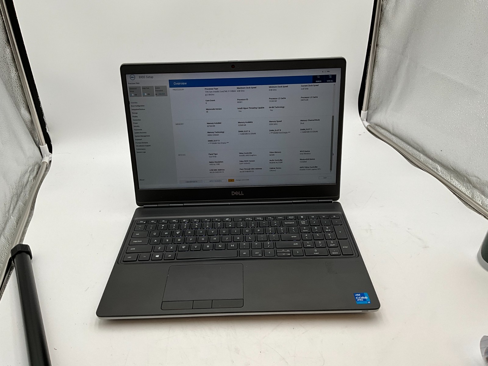 DELL Precision 7560 i7-11850H 2.50g 32GB 1TB T1200 15.6″ WIN11 LAPTOP 5VGD2J3 C