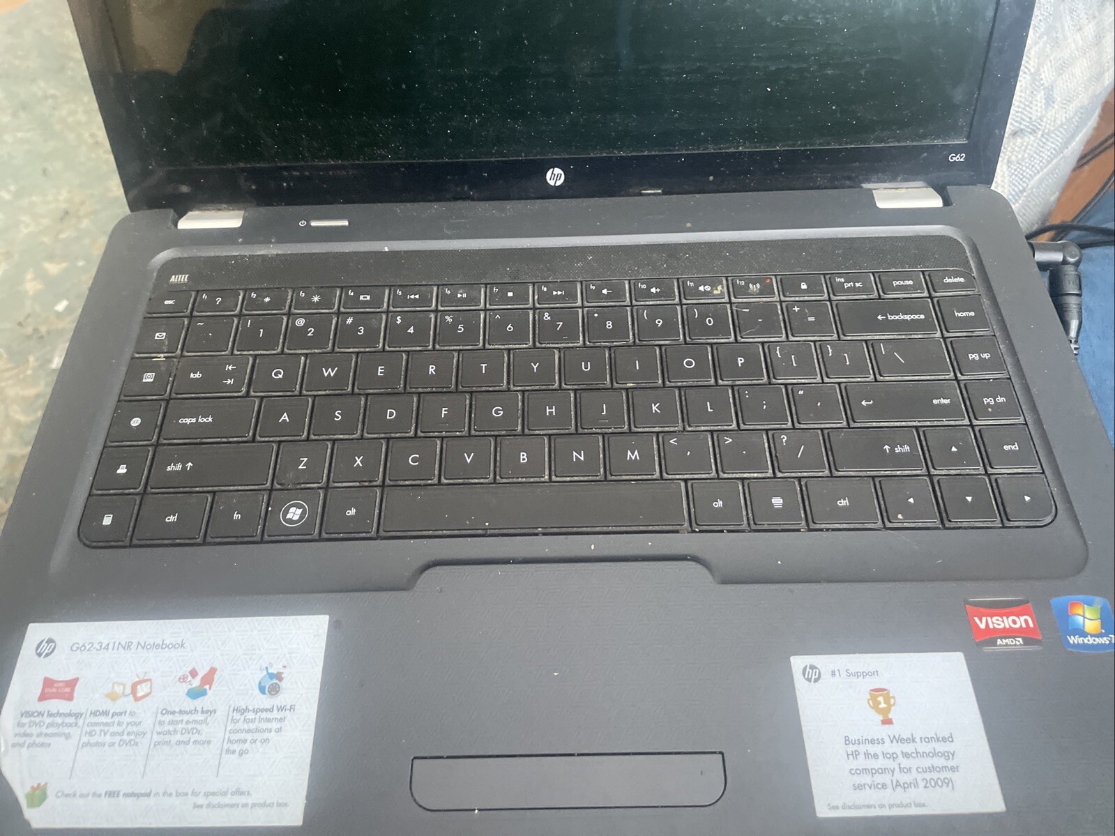 Hp G62-341 Nr Notebook Not Tested