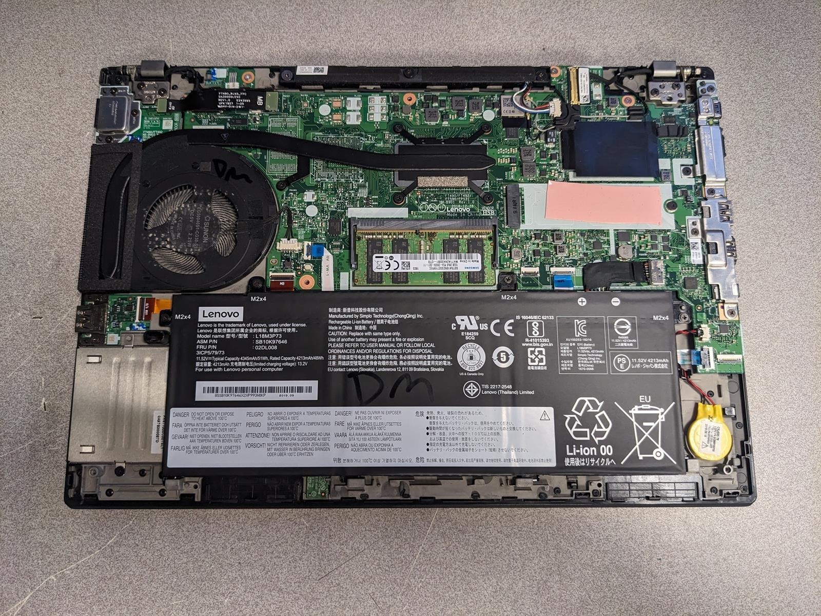LENOVO THINKPAD T490 i7-8565U @ 1.80GHz, 24GB RAM, NO HDD/OS