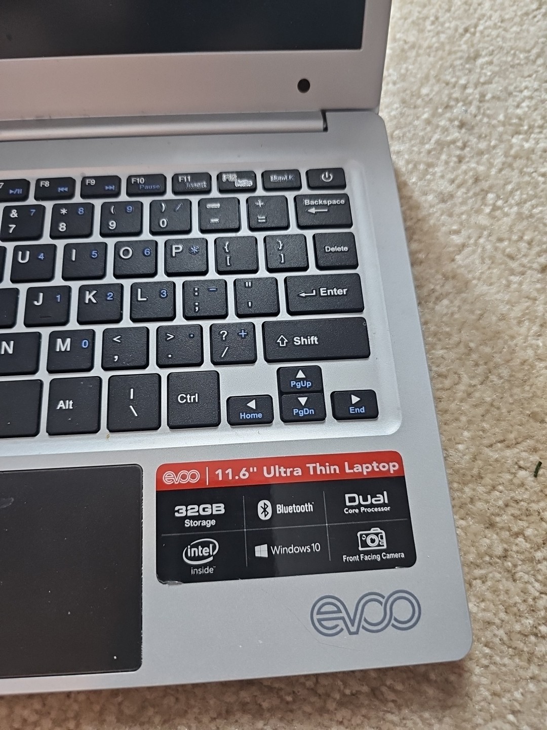 EVOO EV-C-125-3 11.6″ Ultra Thin Win10 Intel Atom 32gb Laptop – Untested & AS IS