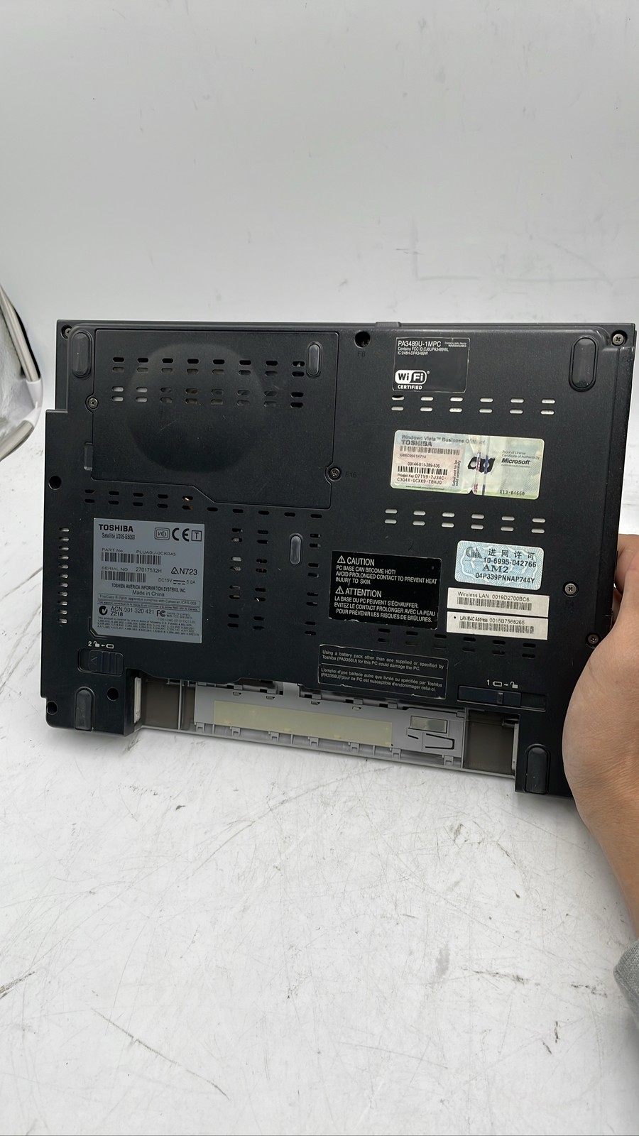 Toshiba Satellite U205-S5068 & Dell Inspiron P161G For Parts Or Repair Lot Of 2