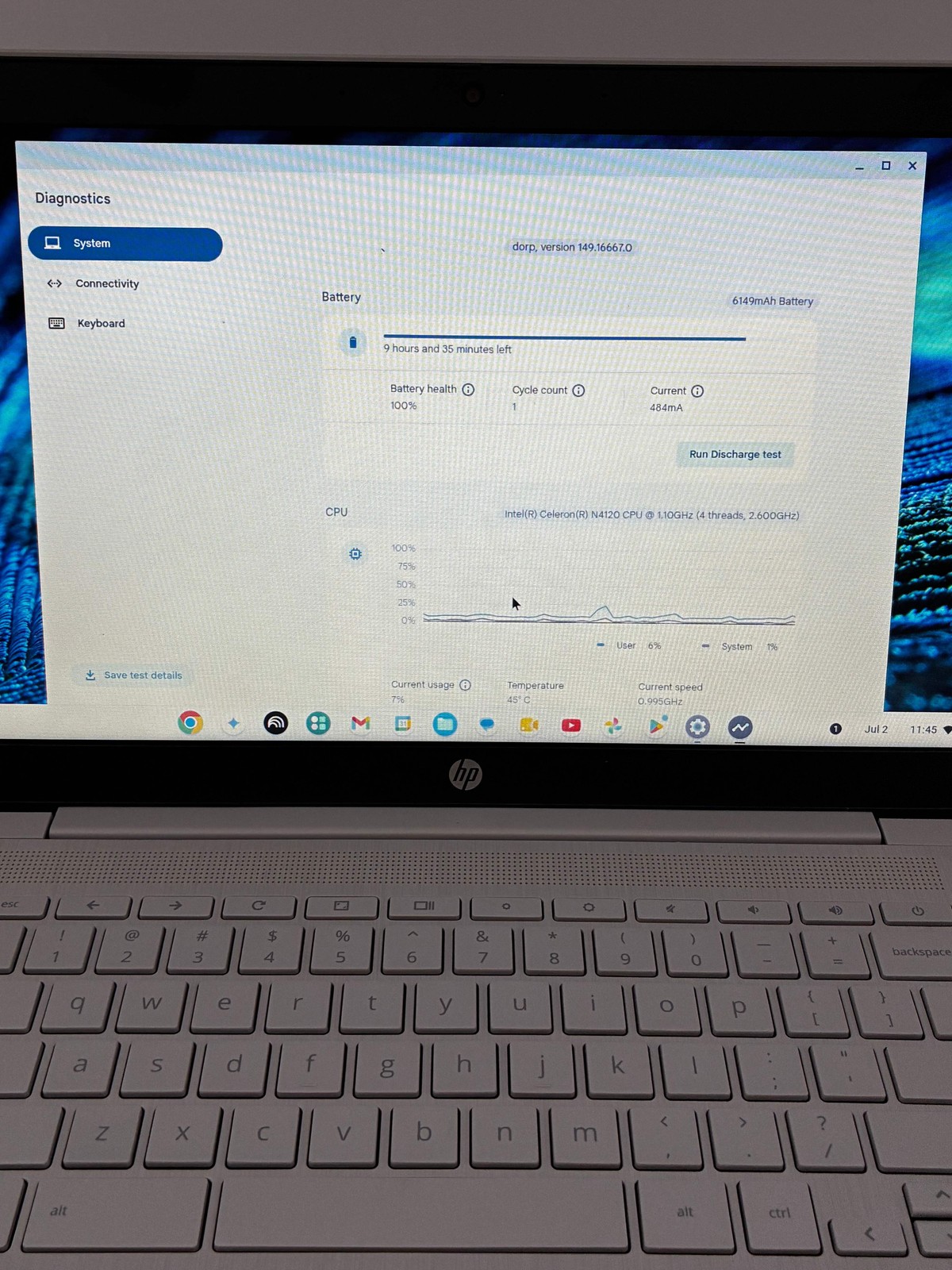 HP Chromebook 14a-ne0013dx 14″ Intel Celeron N4120 4GB 64GB Gray w/ Charger
