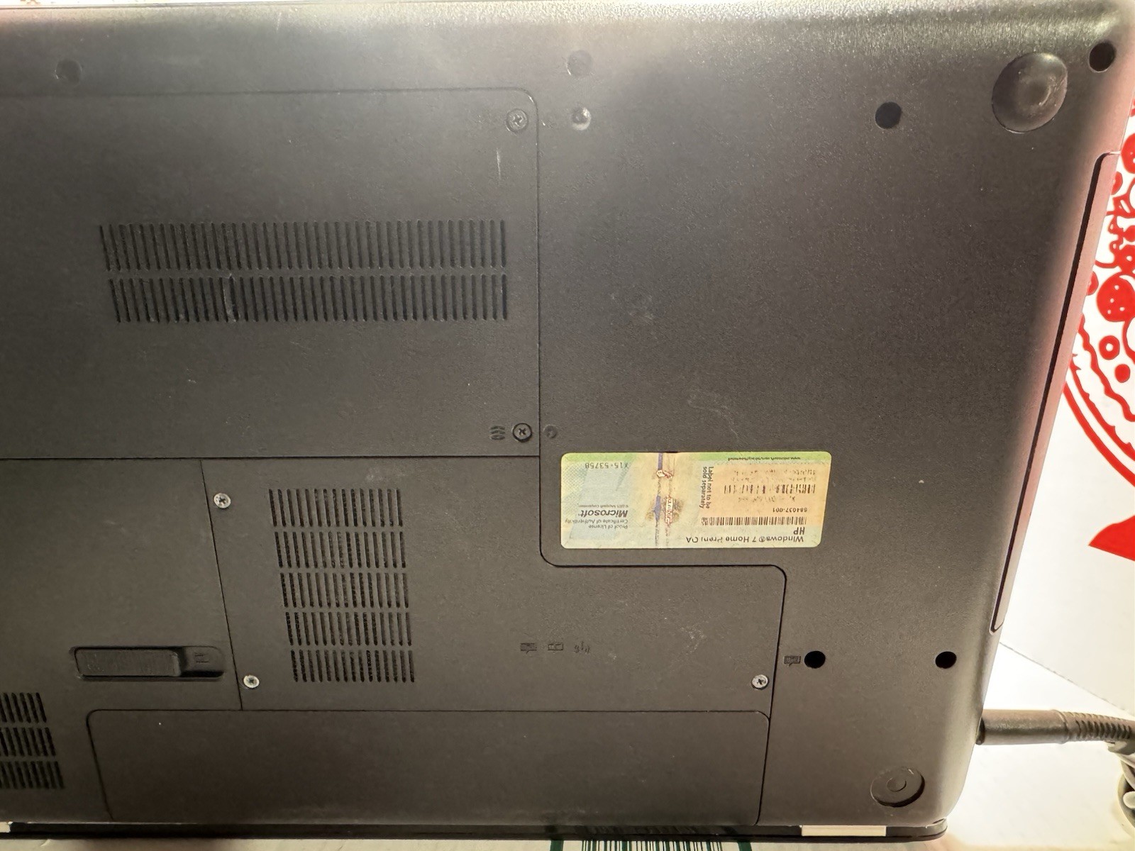 Compaq Presario CQ62 Laptop Windows 7 Home Premium FOR PARTS OR REPAIR