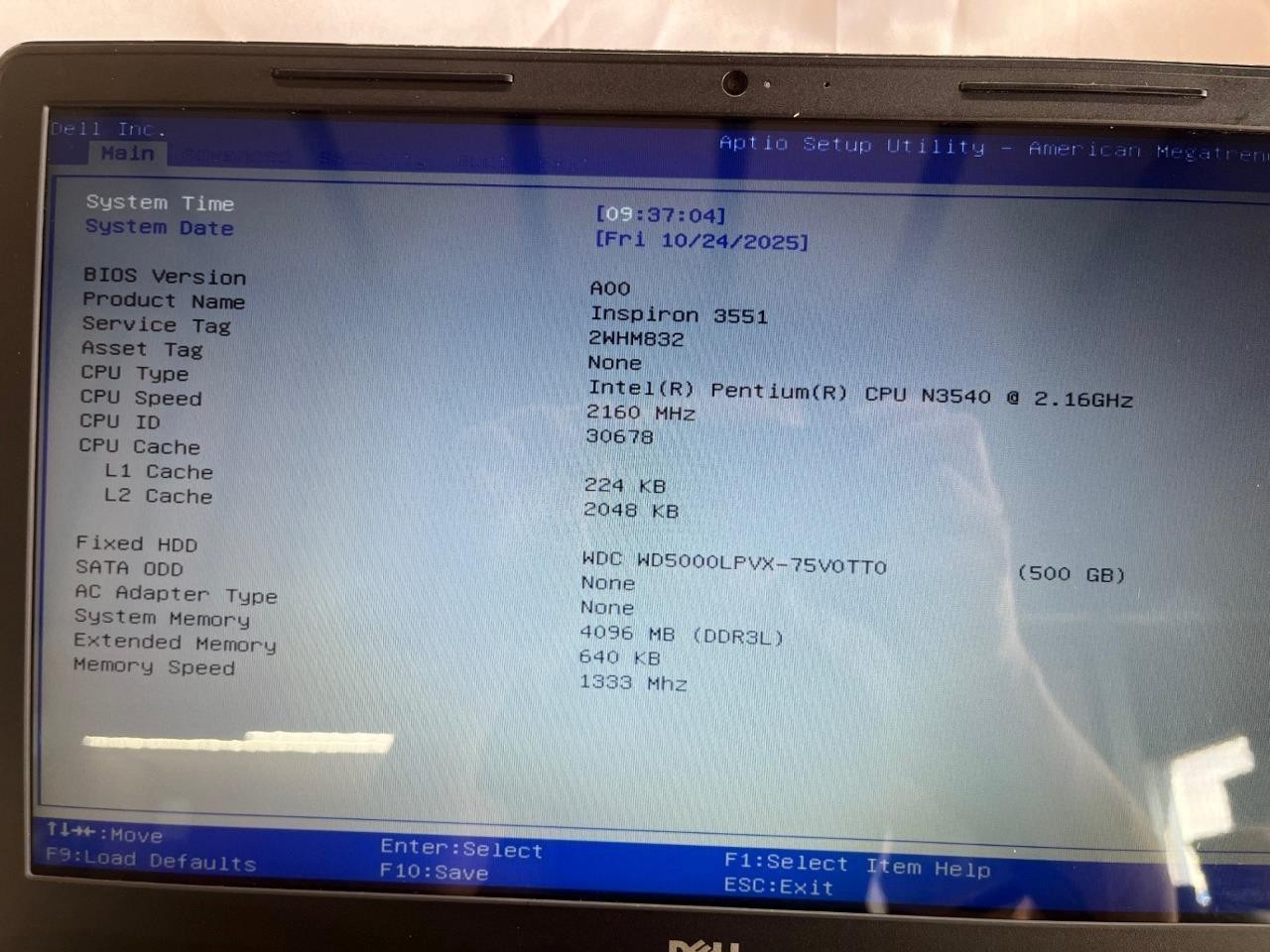 Dell Inspiron 3551 Intel N3540 8gb 512gb