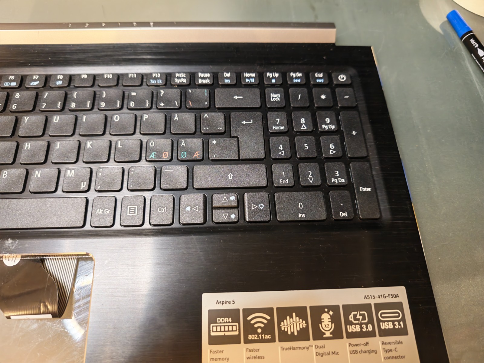 ACER A515-51 A515-41 A615-51 TOP BODY PALMREST AM20X000100 #