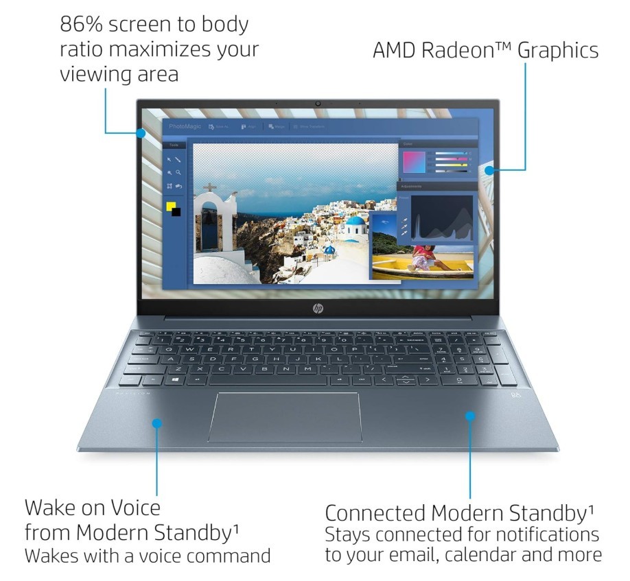 HP Laptop Pavilion 15-eh1052wm ADM RYZEN 5 5500U 15.6″ FHD 512 SSD 8GB DDR4
