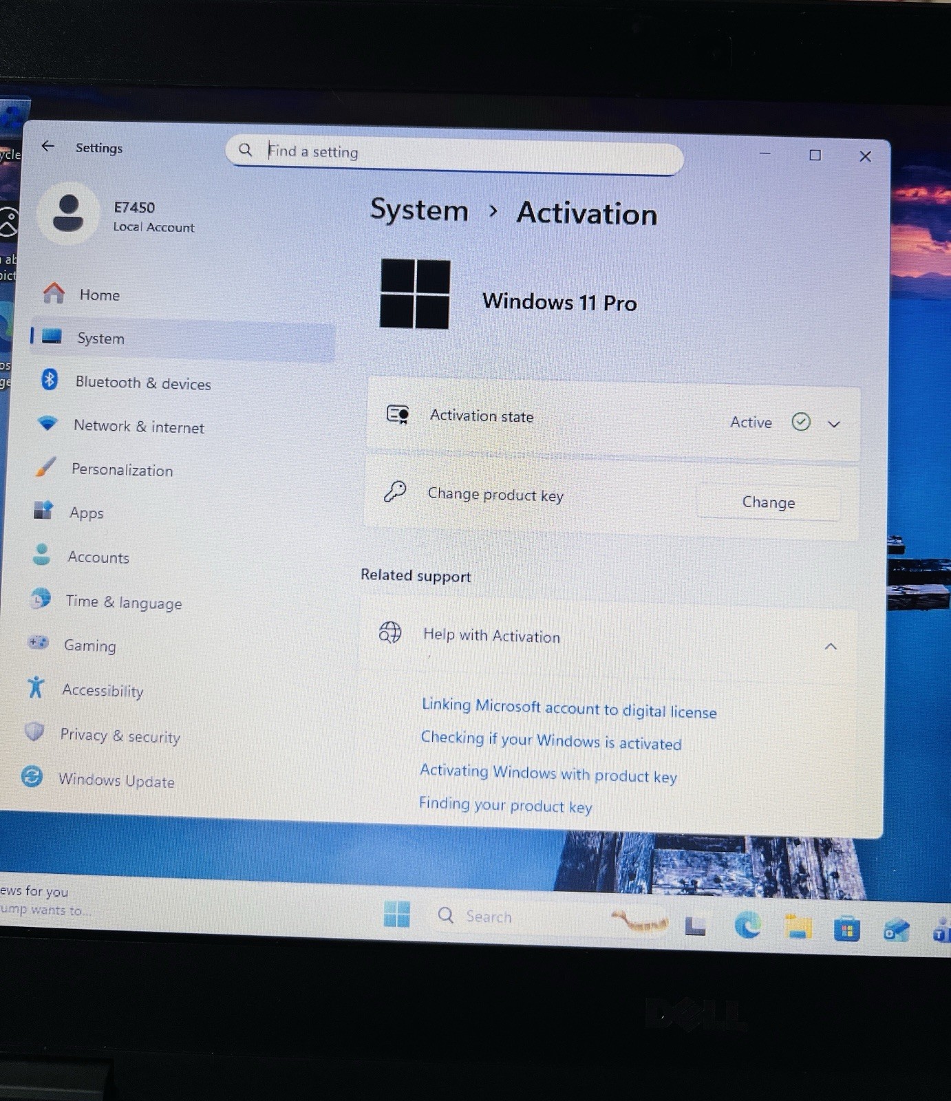 Dell Latitude E7450,8G,i5,256GB SSD, Latest Version Of Win11 Pro,25H2