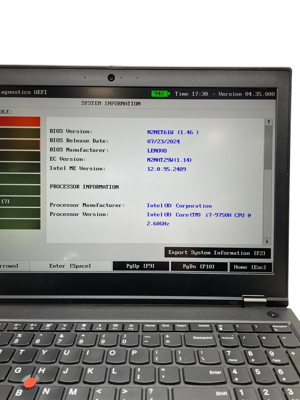 Lenovo ThinkPad P53 15″ – i7 2.6GHz – 16GB RAM – 512GB SSD – Grade D