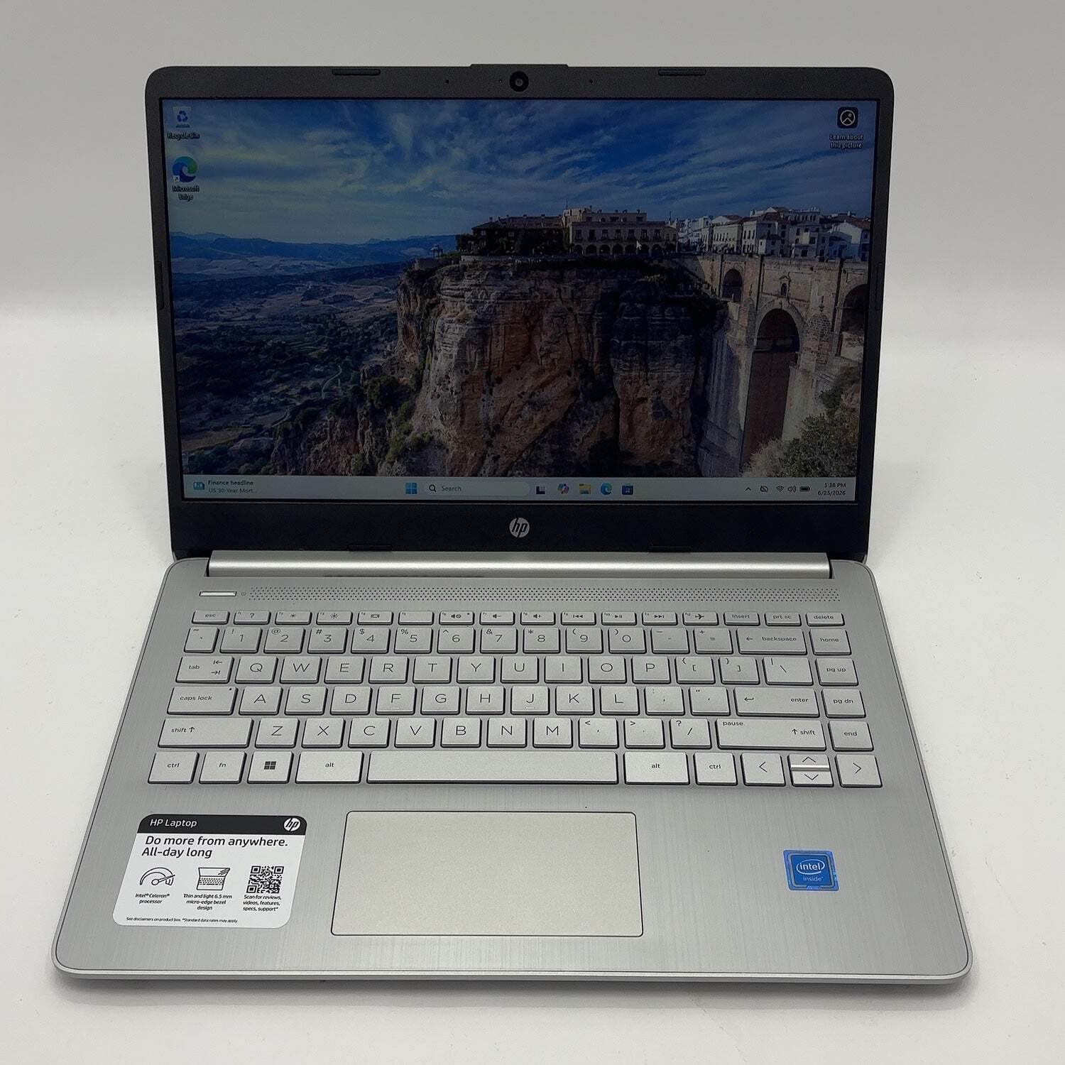 HP Laptop 14-DQ0760DX 14″ Celeron N4120 1.1GHz 4GB RAM 128GB SSD