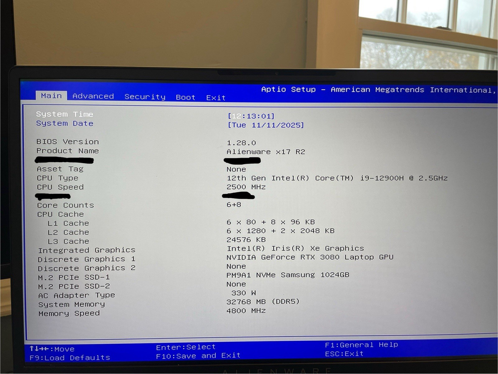 Alienware X17 R2 4k Display, DDR5 32gb Ram, Core I9 12th Gen, Rtx 3080 16GB