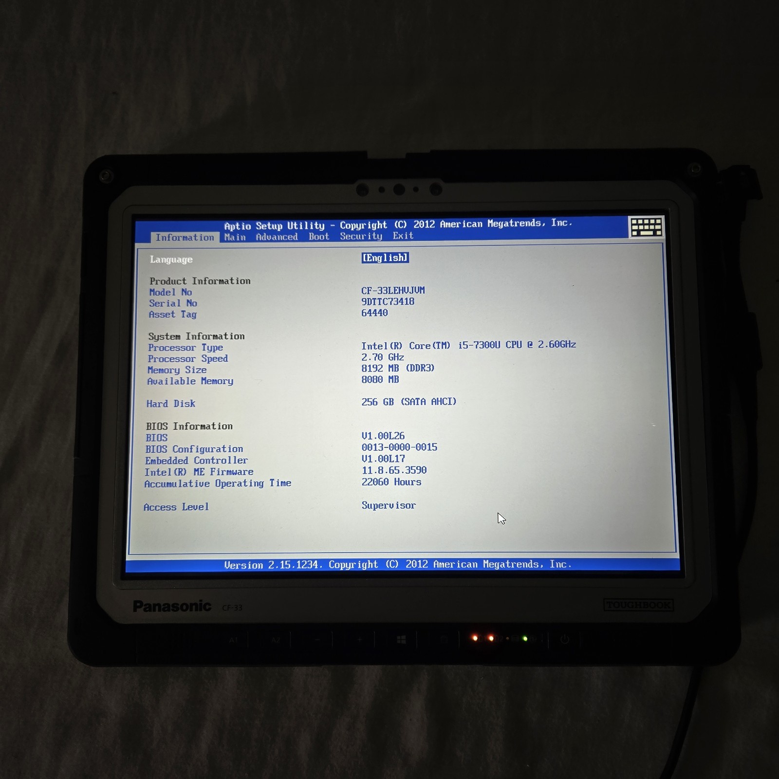 Panasonic Toughbook CF-33 i5-7300U 2.6GHz 256GB SSD 8GB Ram 4G – GPS — Grade B