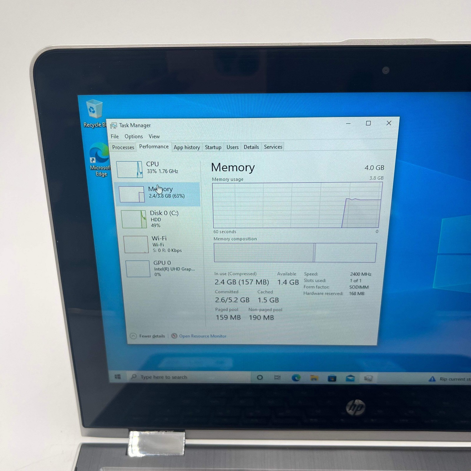 HP Pavilion x360 11m-ad113dx 11″ Laptop Intel Pentium 4GB RAM 500GB Silver