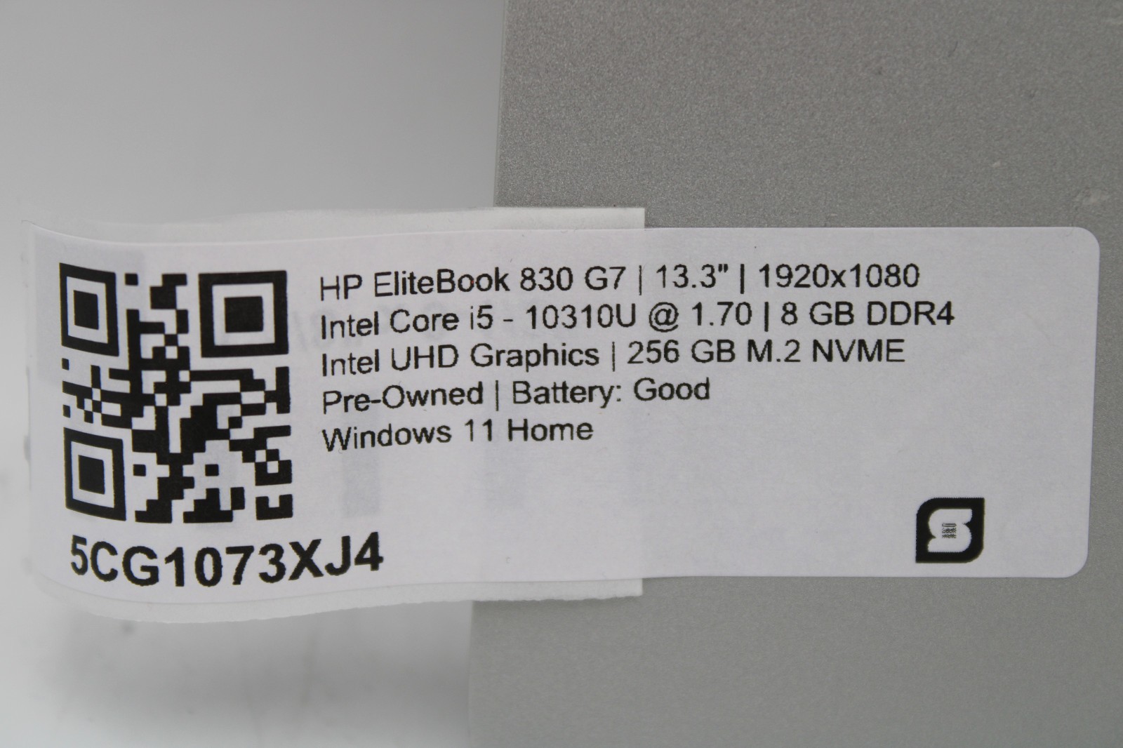 HP EliteBook 830 G7 _ i5-10310U @ 1.7 _ 8GB RAM _ 256GB SSD _ Win11H