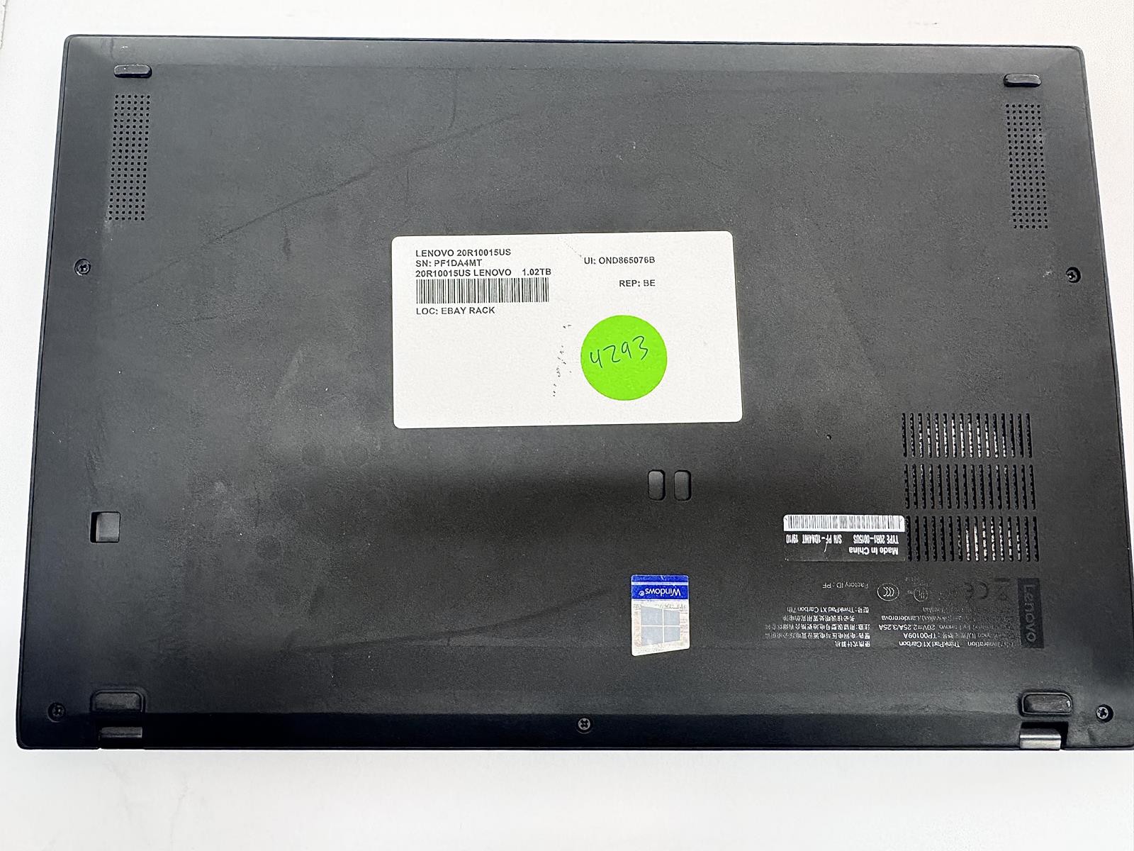Lenovo ThinkPad X1 Carbon Gen 7, Intel Core i7-10710U @ 1.10GHz, 16GB, 1.02TB