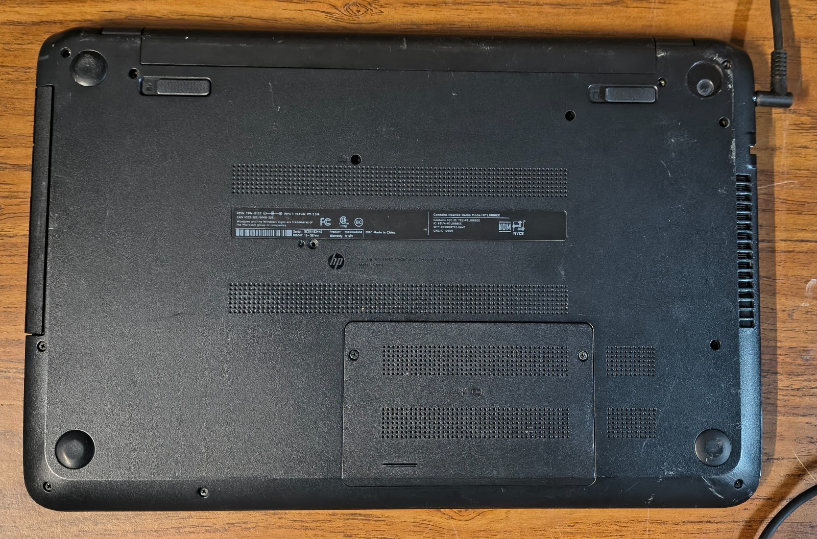 HP Notebook 15-f387wm – Bad Battery – (Win11 / AMD A8 / Radeon / 12GB / SSD / DV