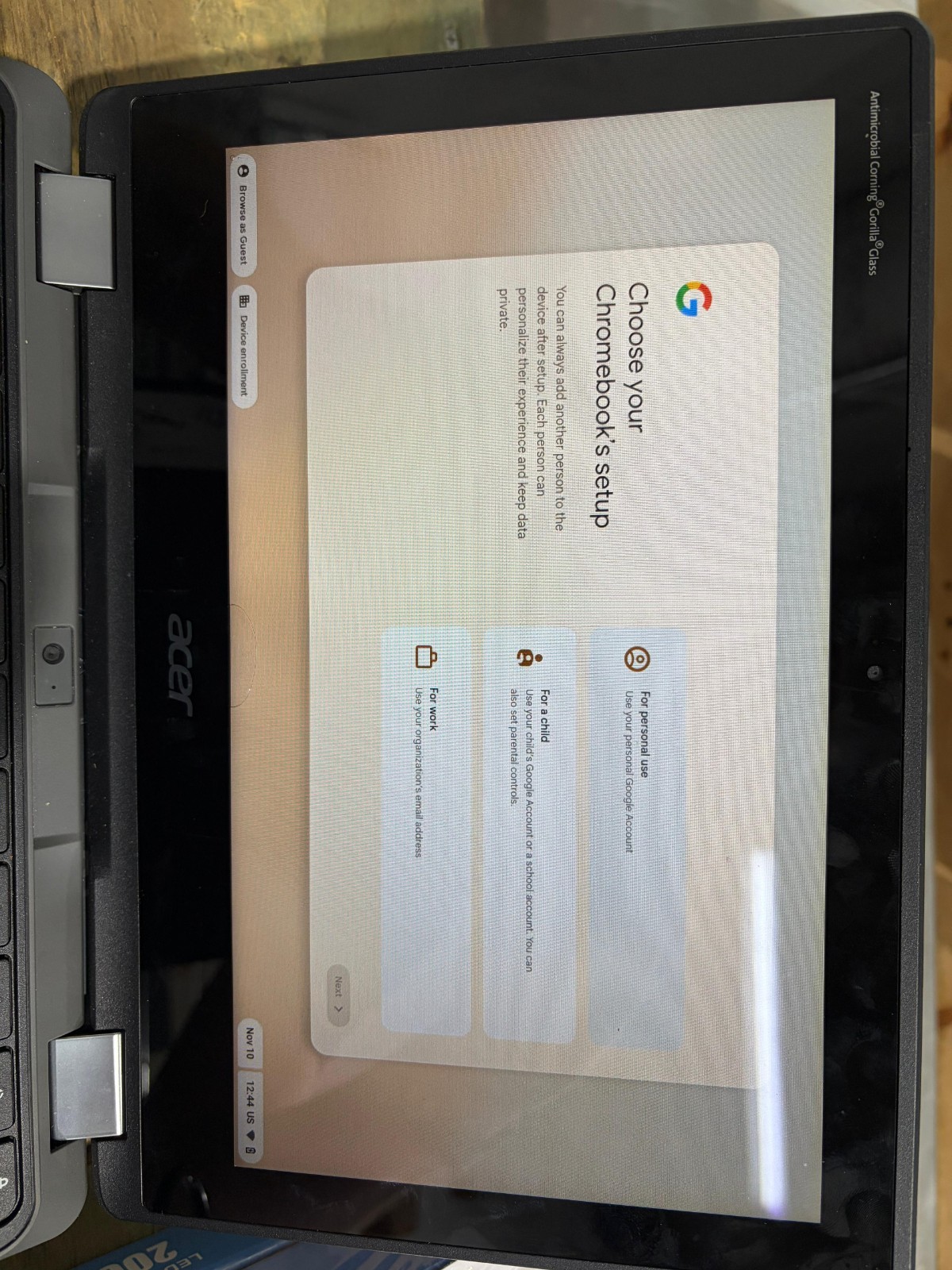 Acer Chromebook Spin 511 R752T N16Q14 2in1, 4GB, 32GB SSD *Screen Bubbles*