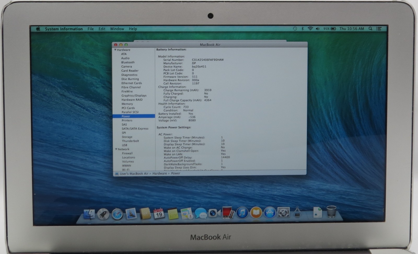 MacBook Air A1465 (2014) | i5-4260U @ 1.4 | 4GB RAM | 128GB HDD | macOS X 10.9