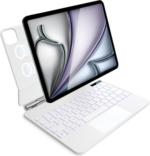 Keyboard Case for iPad Air 11 11/10.9 & Pro 11, White